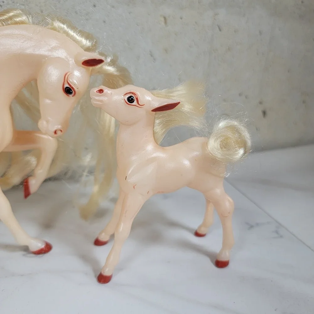 Vintage Breyer Reeves Horse Red Eye Liner Hooves‎ Mare Foal